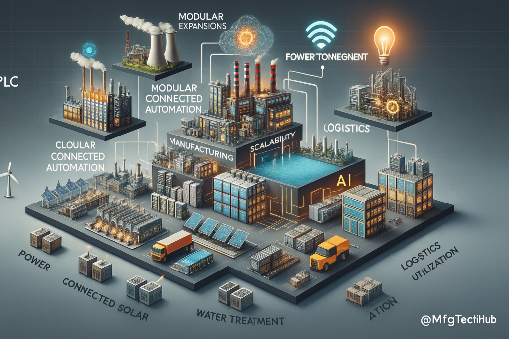 Modular automation, AI integration, cloud connectivity, water treatment, and logistics
