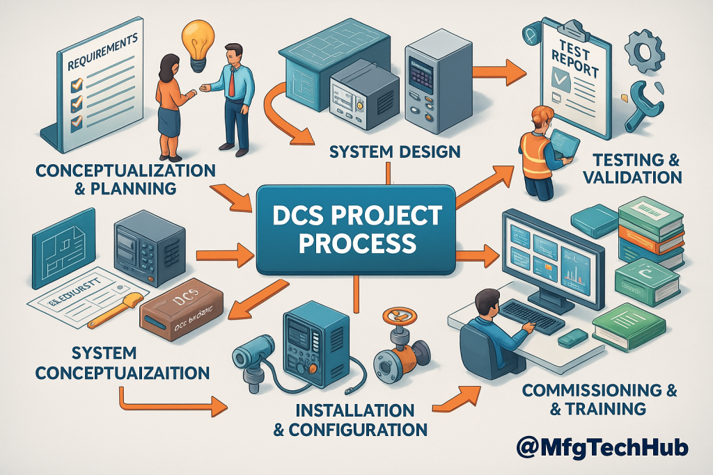 The DCS project lifecycle from conceptualization to commissioning