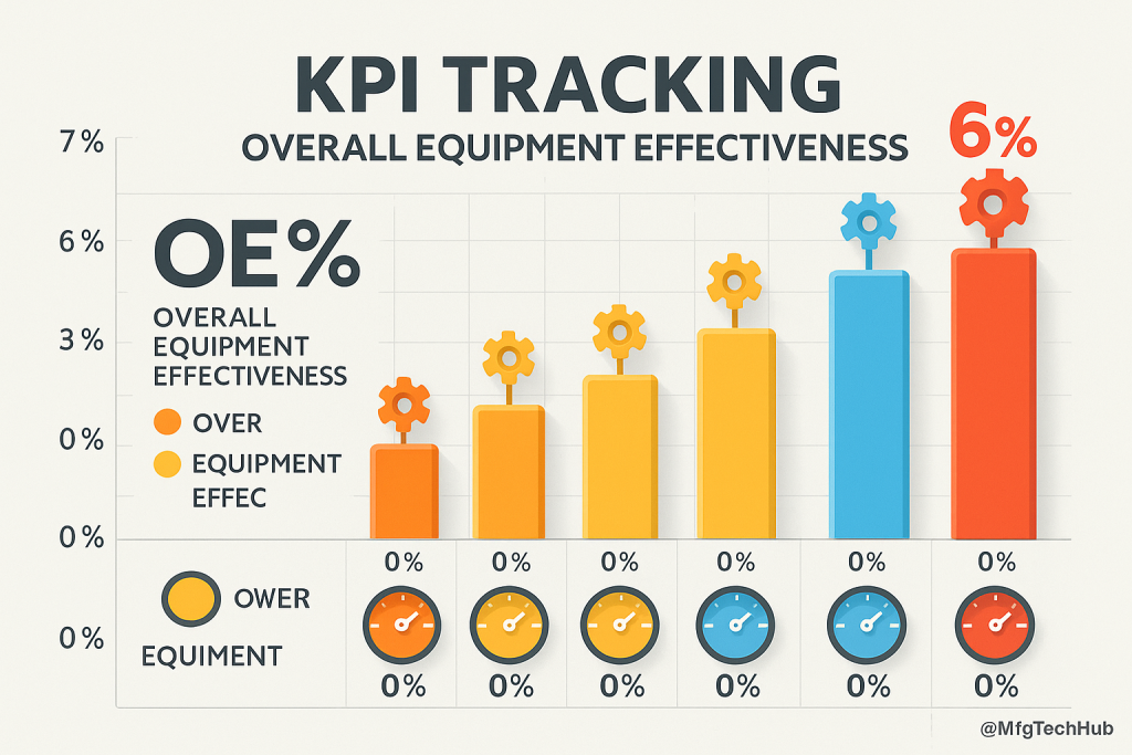 KPI Tracking Bar Chart Showing Overall Equipment Effectiveness (OEE) by Shift
