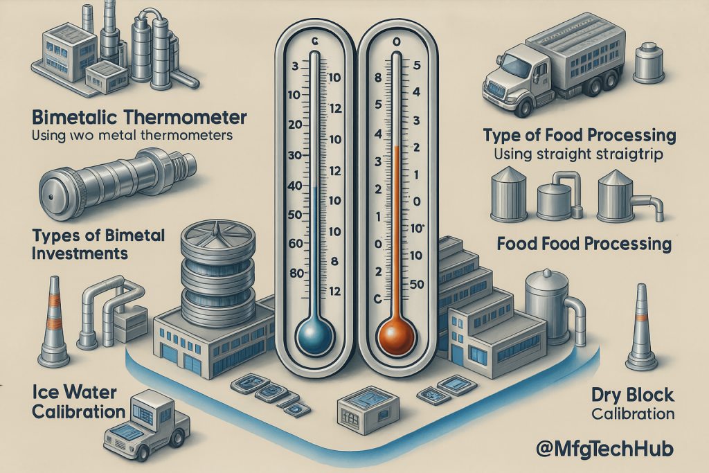 bimetallic thermometers with applications in food processing, HVAC, and calibration.